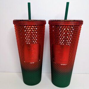 Starbucks X Disney Parks Christmas Holiday Mickey Mouse Studded Tumblers 2022